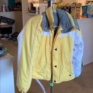 Nils ski coat yellow and white